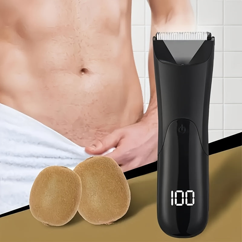 Men's Electric Trimmer with Ceramic Blade USB Rechargeable for Body and Grooming