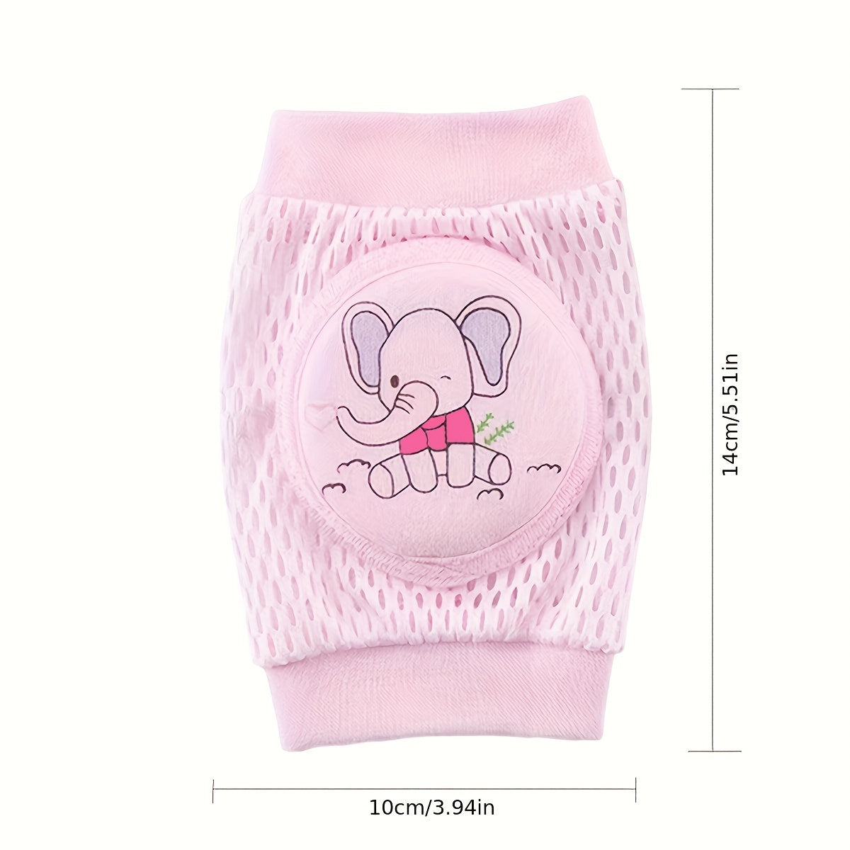 Protectores de rodillas para bebé jirafa para gatear, rosa, algodón, 0+