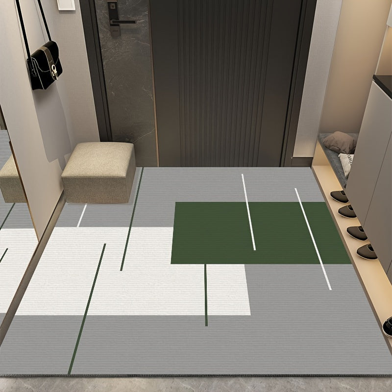 Mexanika bilan tayyorlangan eshik matosi, sirpanmaydigan, yuviladigan, Gingham naqshli, yashash xonasi uchun