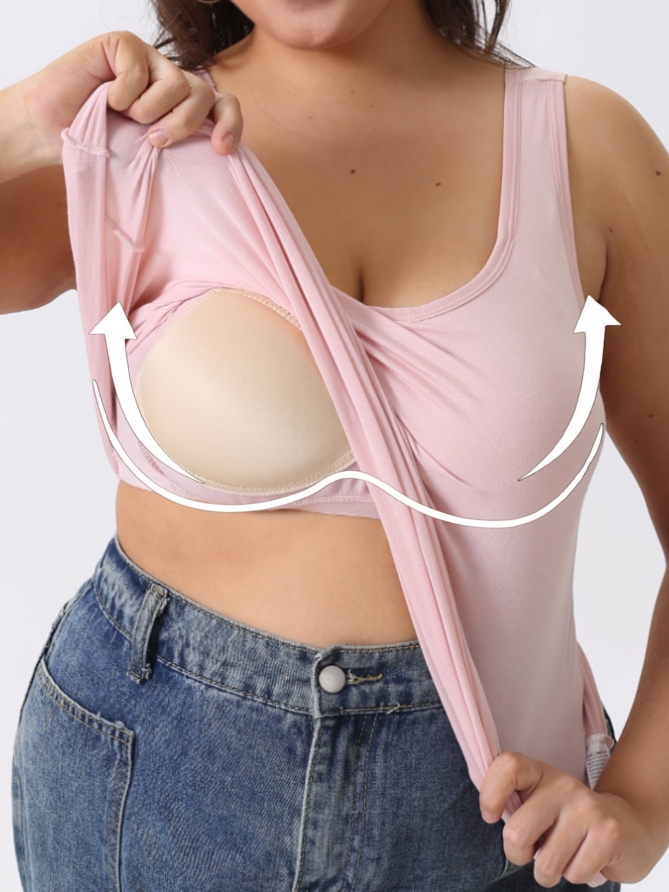 Женские майки-туники больших размеров с эластичным материалом и встроенным бюстгальтером, повседневная ночная одежда для всех сезонов