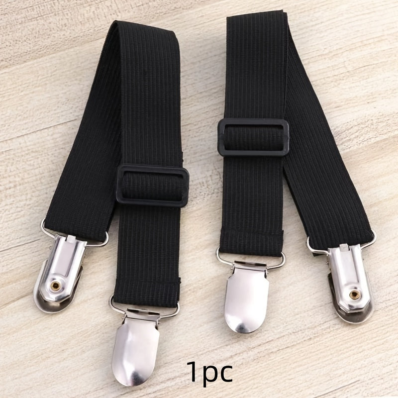 Nylon Bed Sheet Fasteners Clips Secure Bed Sheet Straps with Clasps for Furniture