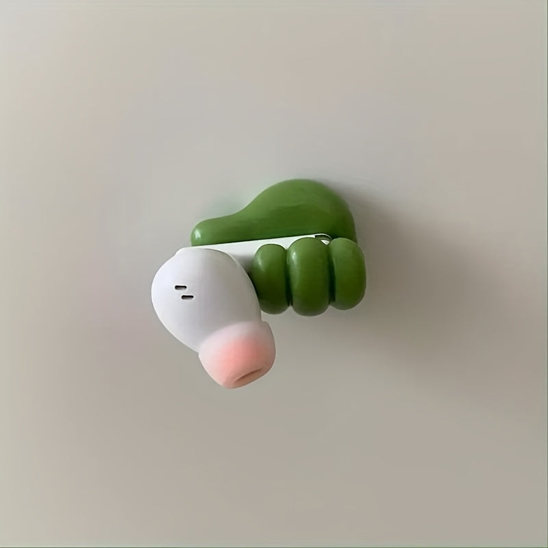 5pcs Thumb-Shaped Cable Organizer Clips Plastic No-Drill Adhesive Hooks for Charging Cables and Accessories