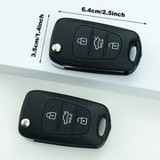 Car Remote Key Cover Flip Folding 3 Buttons Protective Shell for SUV Sedan