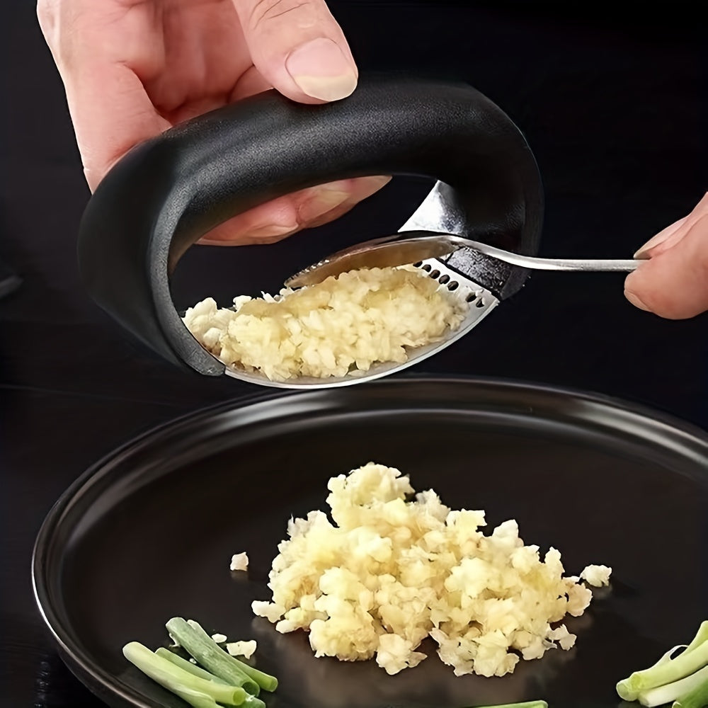 Premium 304 Stainless Steel Garlic Press Manual Mincer Crusher Kitchen Tool