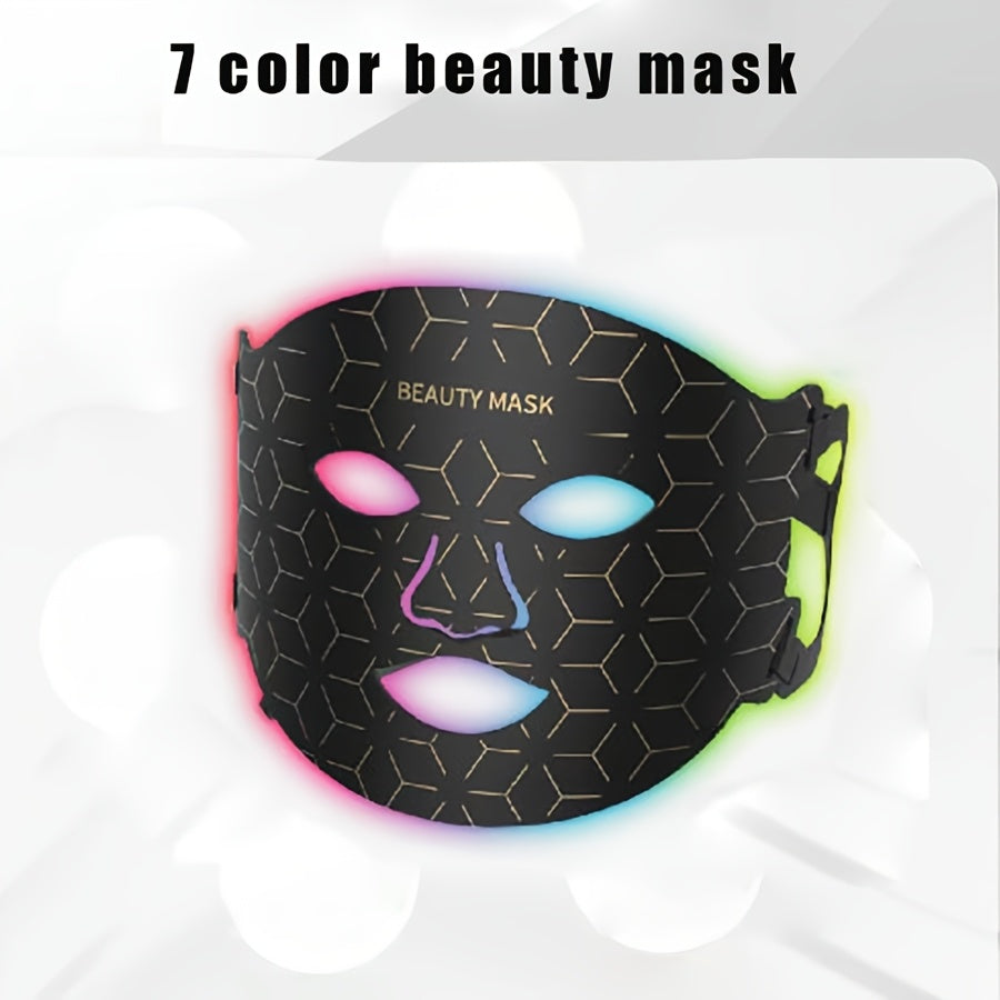 Portable Soft Silicone Facial Mask with 7 Colors Rechargeable USB Battery for Salon and Home Use