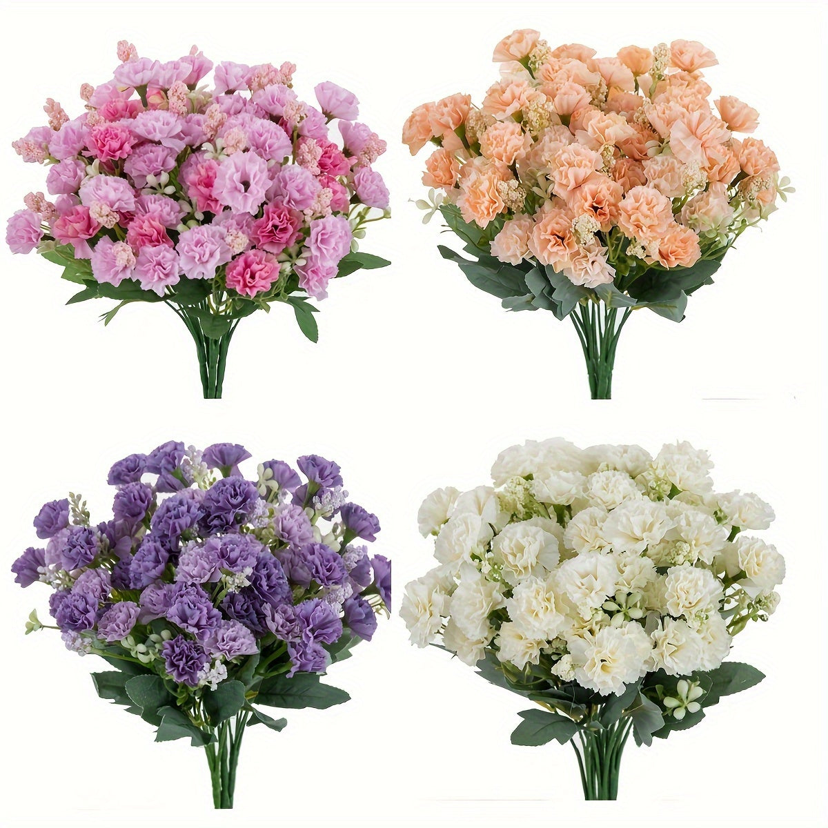 UV Resistant Outdoor Artificial Carnations for Home Decor and Events