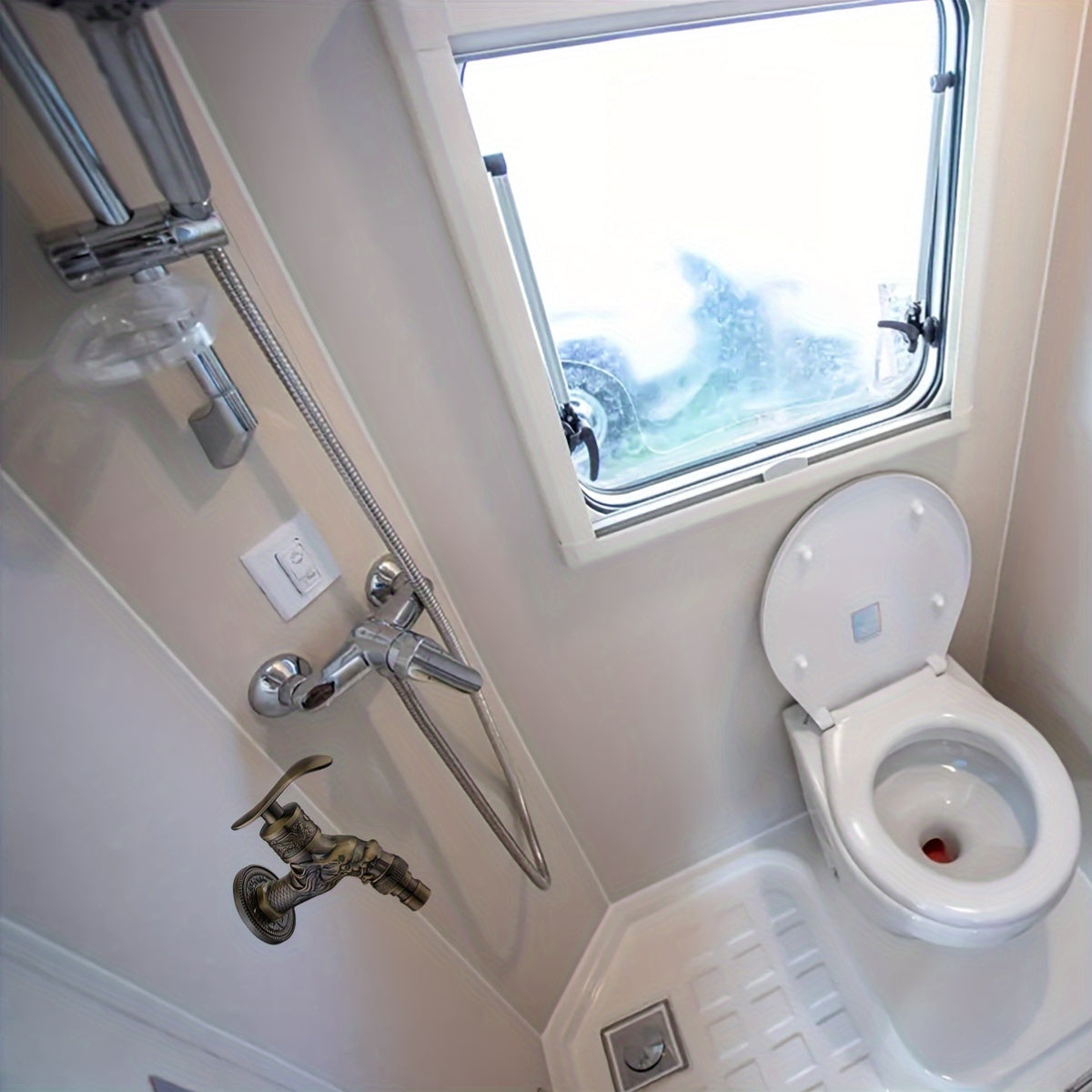 Bronze Retro Wall-Mounted Cold Faucet for Kitchen Bathroom Garden