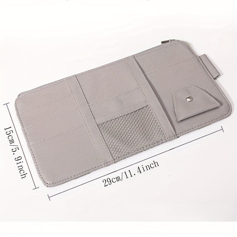 Car Sunshade Storage Box Womens Multi-Use Card and Glasses Organizer