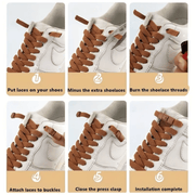 Unisex Elastic No Tie Sneaker Laces Durable Polyester Spandex 1 Pair