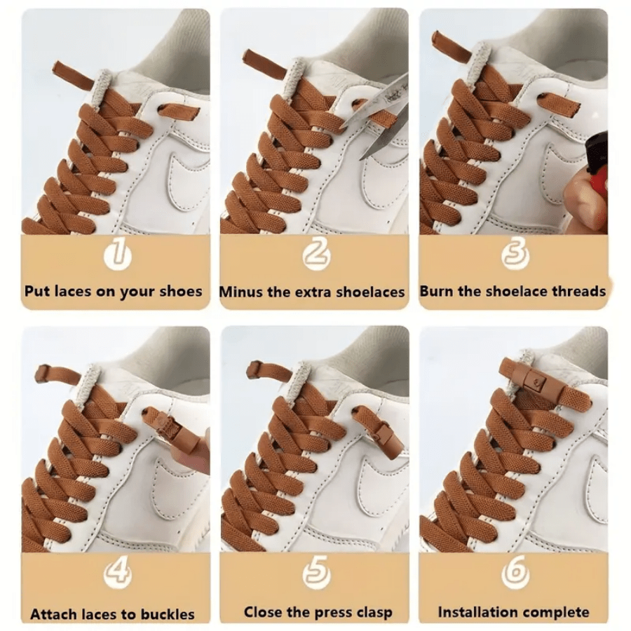 Unisex Elastic No Tie Sneaker Laces Durable Polyester Spandex 1 Pair