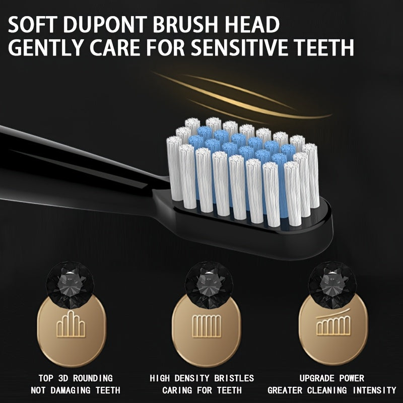 Conjuntos de cepillos de dientes eléctricos para parejas con 6 cabezales de cepillo, levitación magnética