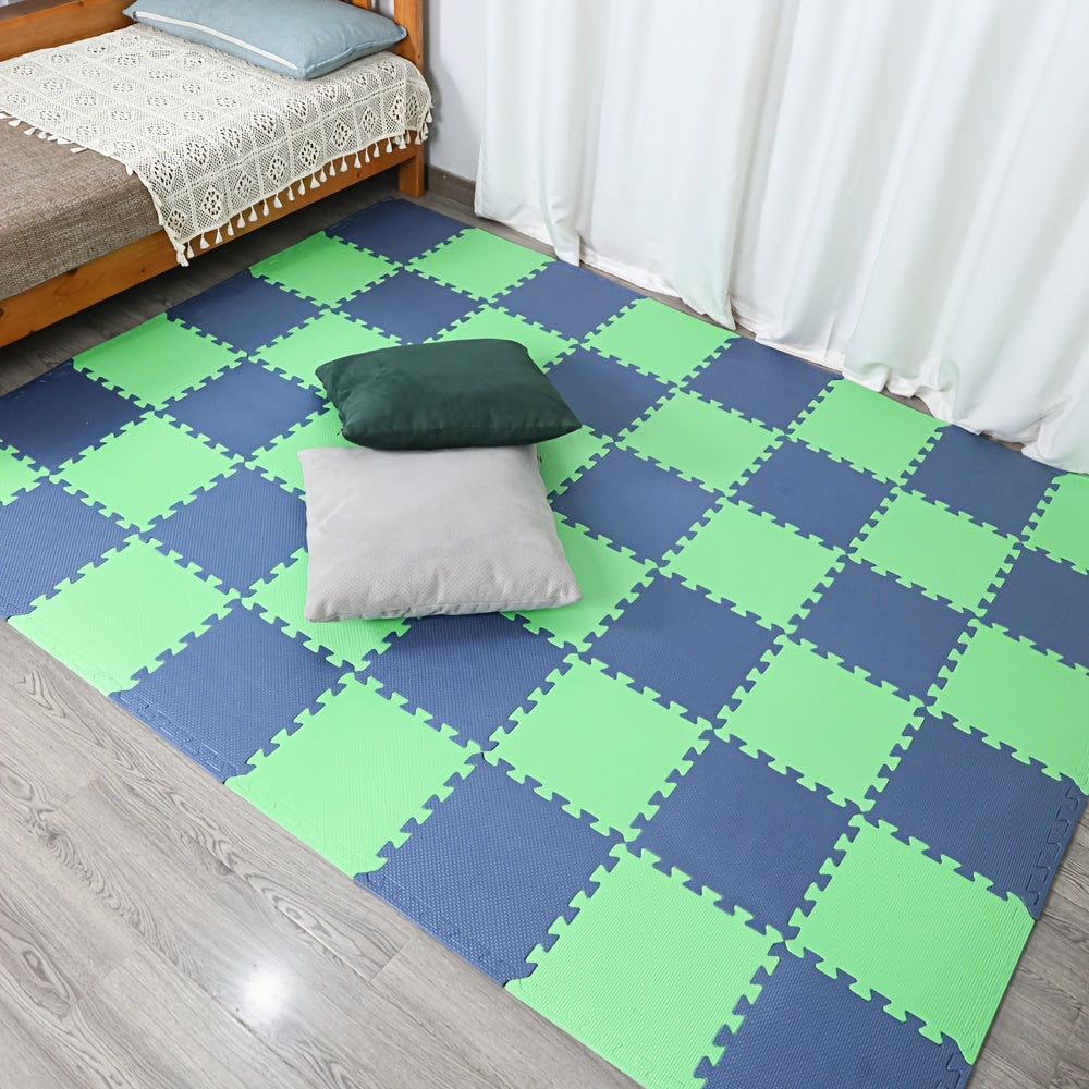 48 dona bir-biriga yopishadigan ko'pikli pol matosi 30.48cm, suv o'tkazmaydigan, sirpanmaydigan, ichki va tashqi foydalanish uchun mos