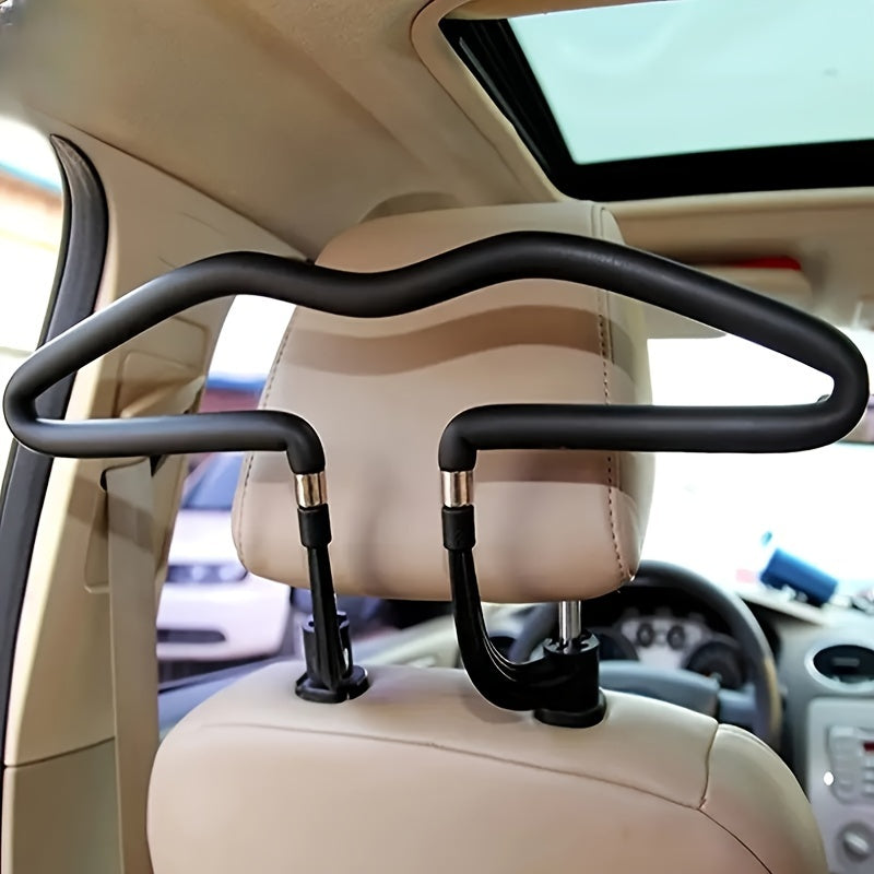 Perchero para asiento de coche de acero inoxidable, cuero PU, ahorra espacio, organizador de ropa para vehículo