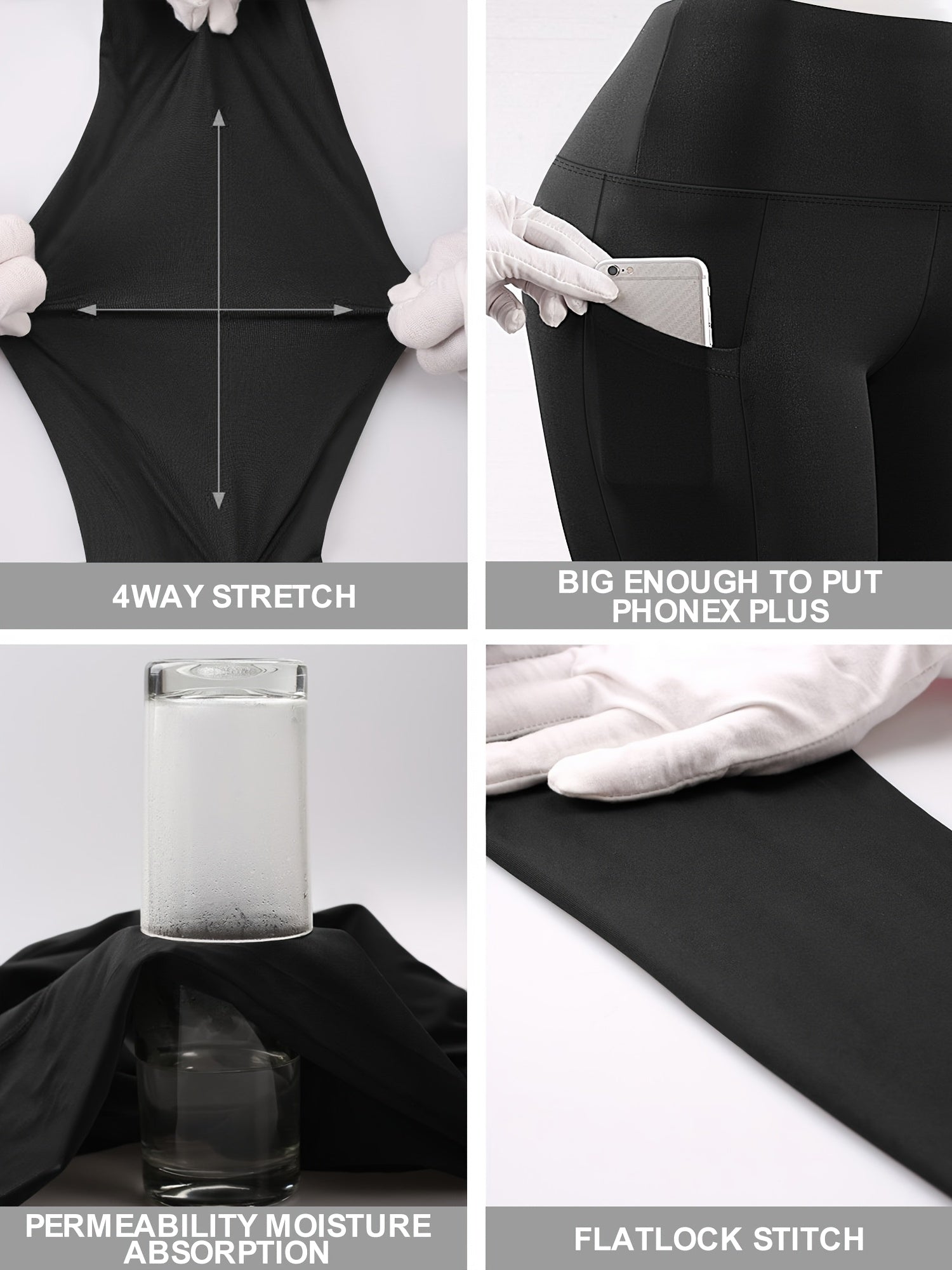 Women's High Waist Tummy Control Yoga Leggings with Pockets Red