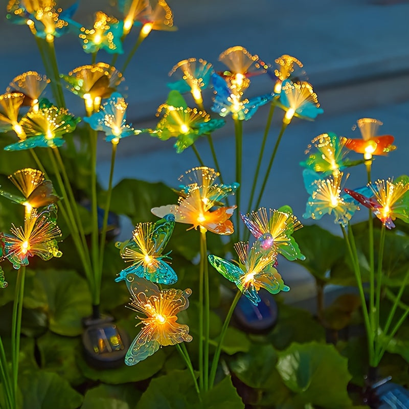 Outdoor Solar Butterfly Lights with Smart Sensor for Garden Path and Patio Lighting