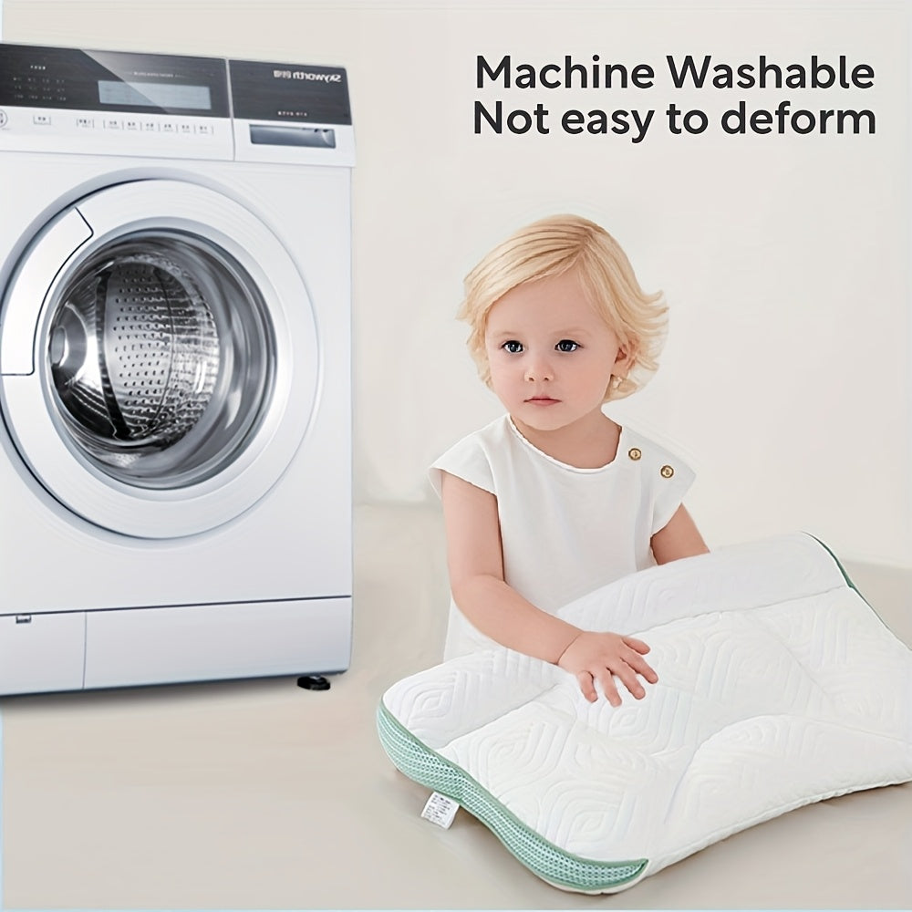 Kids Animal Pattern Pillow for Side and Back Sleep Travel Washable Pink Green