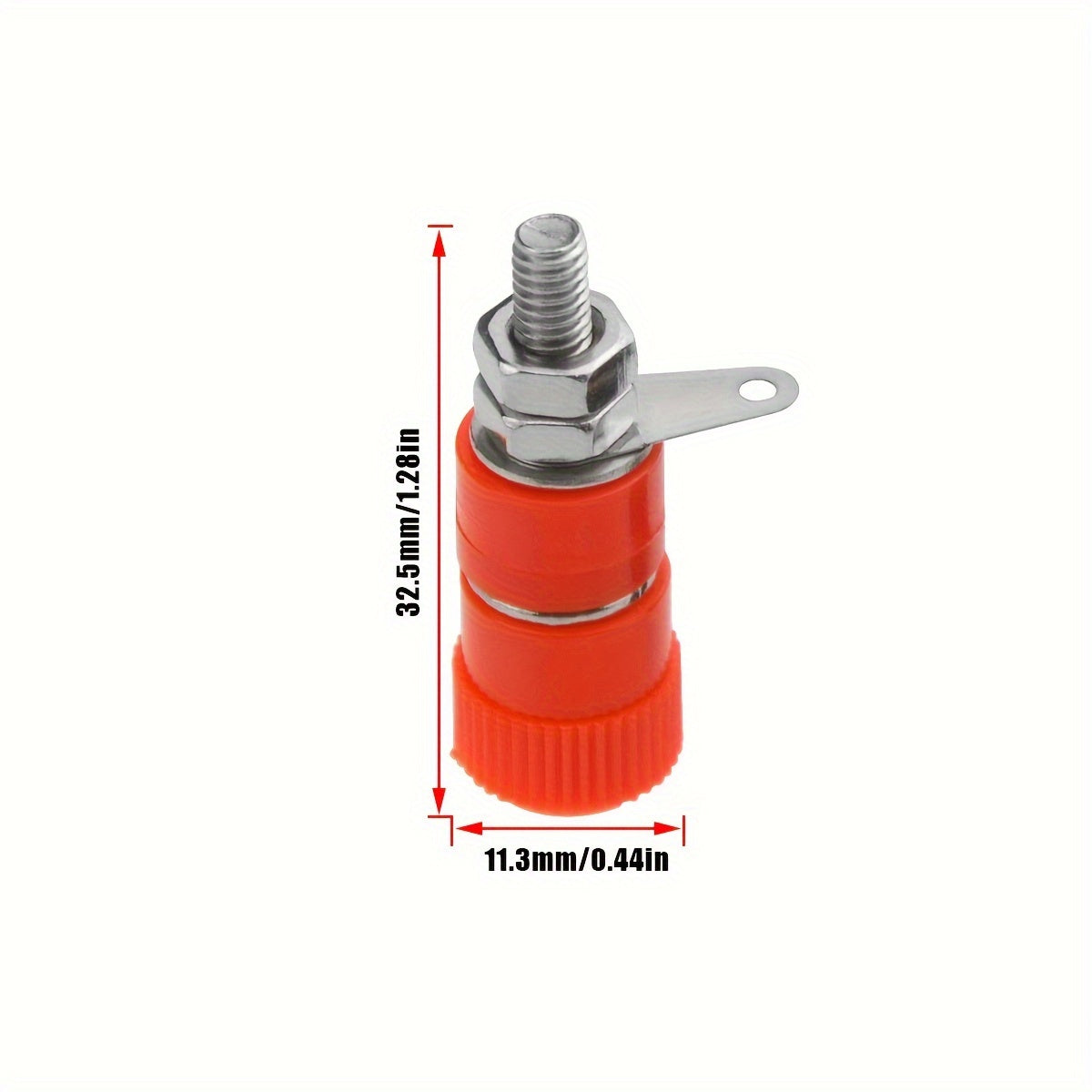 10pcs Banana Socket Test Socket 4mm Banana Plug Connectors Red Black for Audio and Electronics