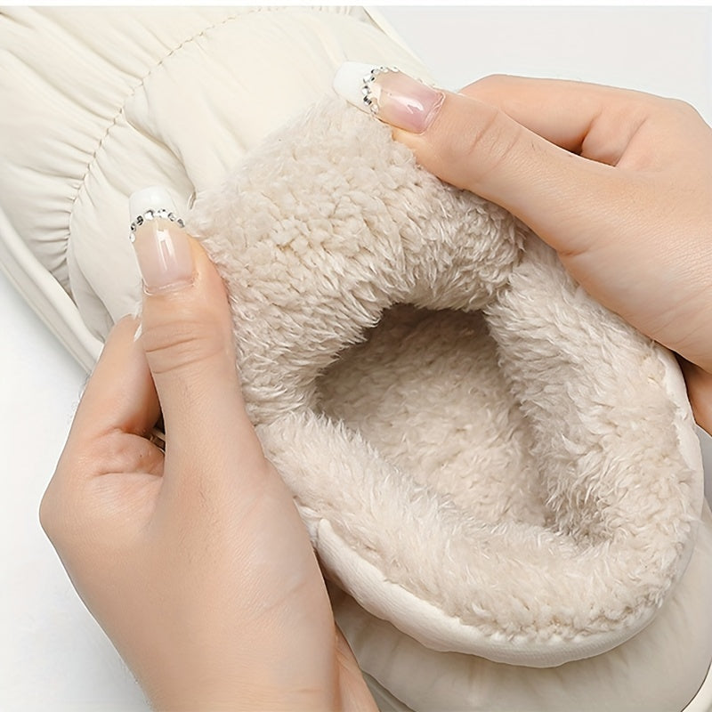 Women's Plush Lined Indoor Slippers Non-slip Cozy Warm Shoes