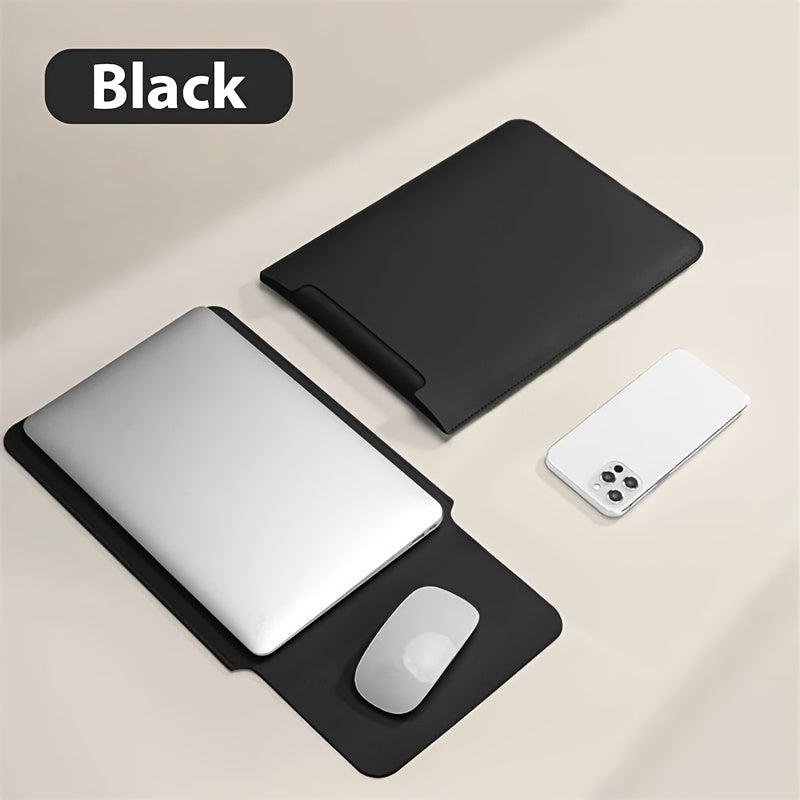 Synthetic Leather Laptop Sleeve for MacBook, Lenovo, Huawei, Xiaomi, iPad Air in Black or Green