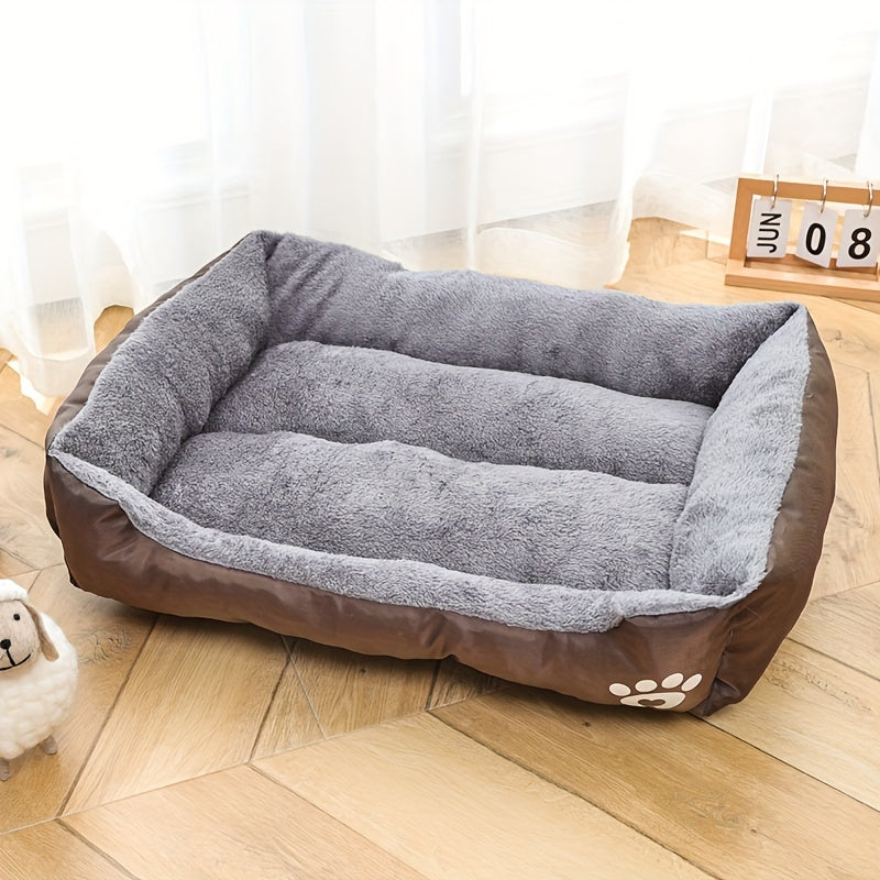 Dog Bed Soft Mat in Multiple Sizes Non-Slip Washable Polyester Fiber Rectangle for All Breeds