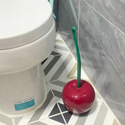 Cherry Toilet Brush Set with Creative Design and Holder