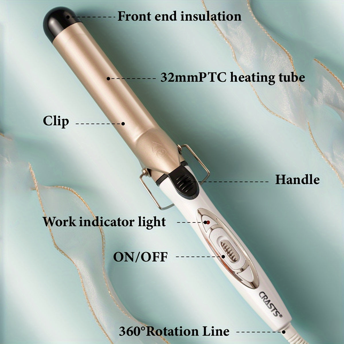Negative Ion Hair Curler Volumizing Wand 32mm 25mm Dry Hair Automatic Curling