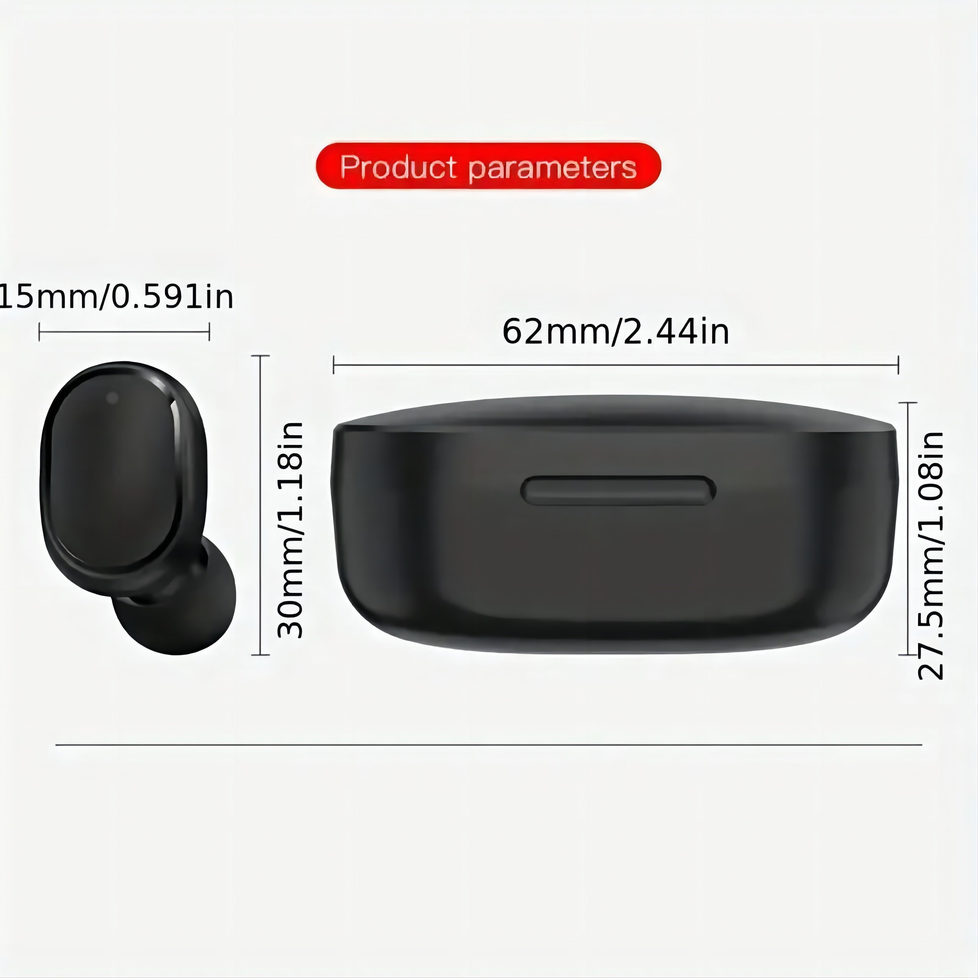 Auriculares inalámbricos para deportes y juegos, auriculares TWS de alta fidelidad estéreo con aislamiento de ruido