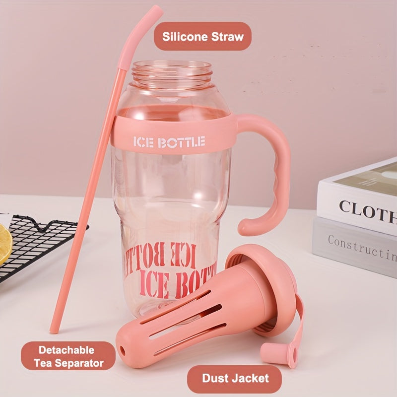 Large 44oz BPA-Free Plastic Water Bottle with Handle Leakproof Straw for Gym Outdoor and Back-to-School