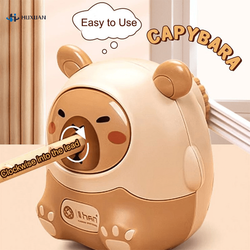 Kawaii Capybara qalam o'tkazgichi, 80*80*100mm, Koreyada ishlab chiqarilgan.