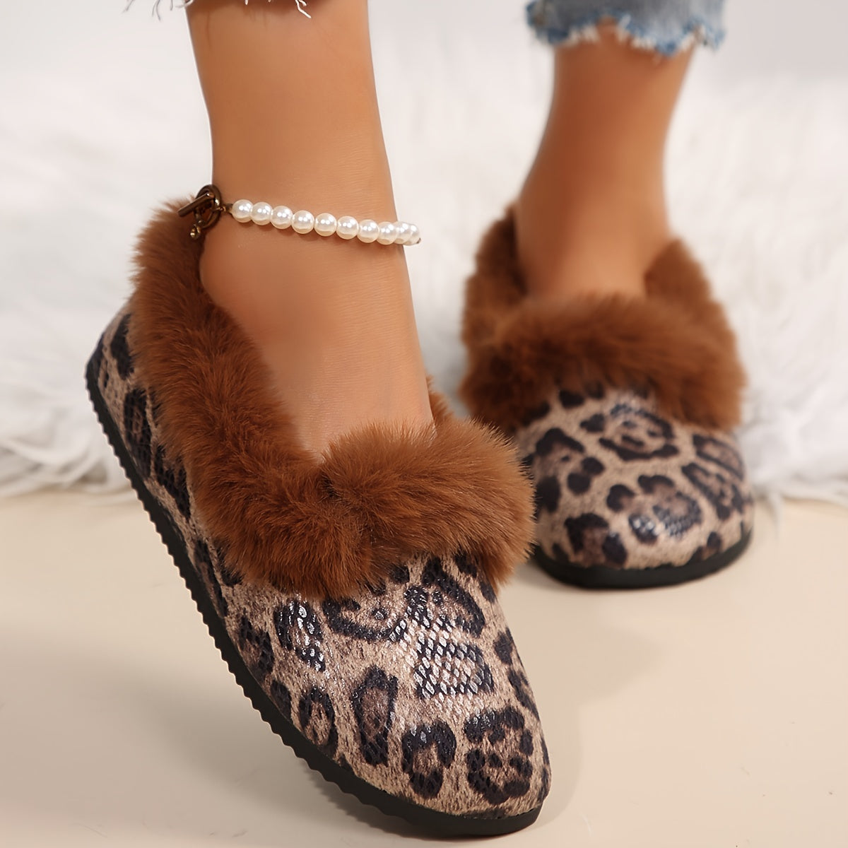 Women's Plus Size Loafers Breathable Lightweight Warm Plush Lining