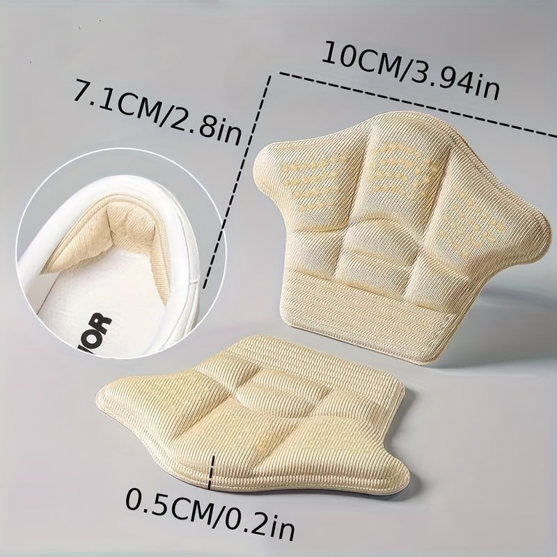 2 Pack Black Memory Foam Heel Cushion Inserts Anti-Slip Comfort for Shoes