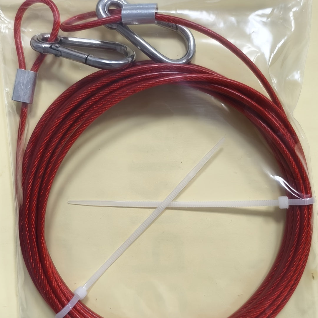 Stainless Steel Dog Tie-Out Cable Leash for Large Dogs 4.57m 9.14m 15.24m Heavy Duty