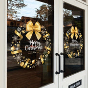 Glass Window Cling Christmas Wreath Static Adhesive Holiday Party Decor