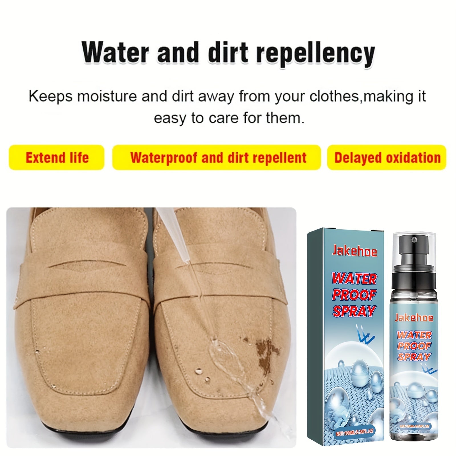 Unisex Waterproof Spray 100ml for Jackets Shoes Snow-Resistant Stain Remover