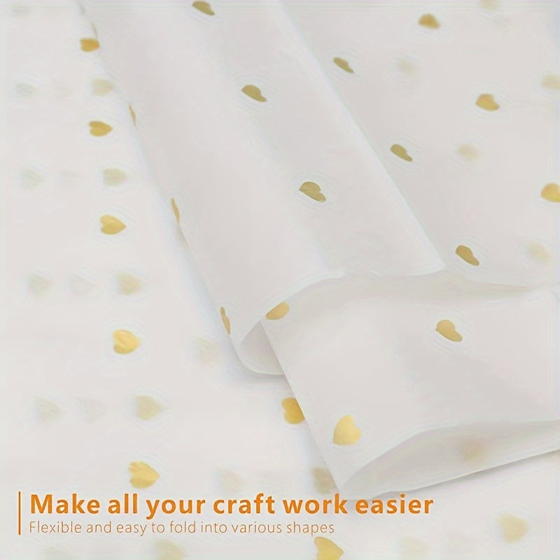 25 Sheets Small Peach and Love Heart Sydney Paper for Gift Wrapping and Decorations