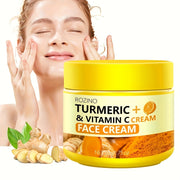Women's Turmeric Vitamin C Face Cream Hydrating Brightening Non-Comedogenic