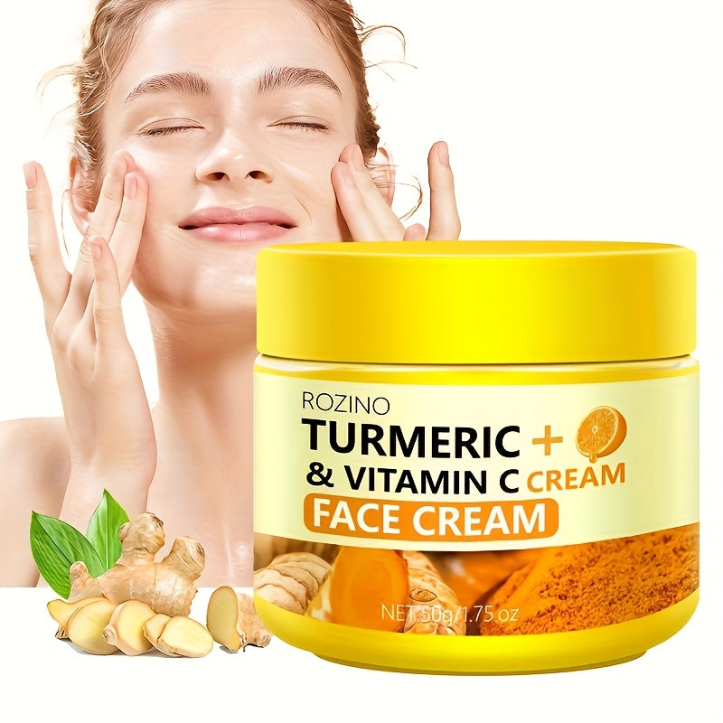 Women's Turmeric Vitamin C Face Cream Hydrating Brightening Non-Comedogenic