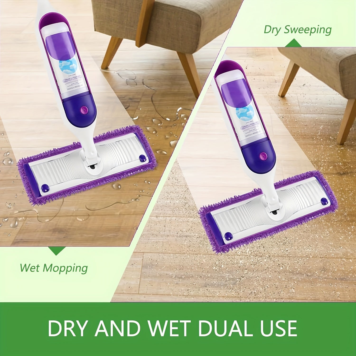 Set of 4 Microfiber Mop Pads for Swiffer Power Mop, Washable, Versatile