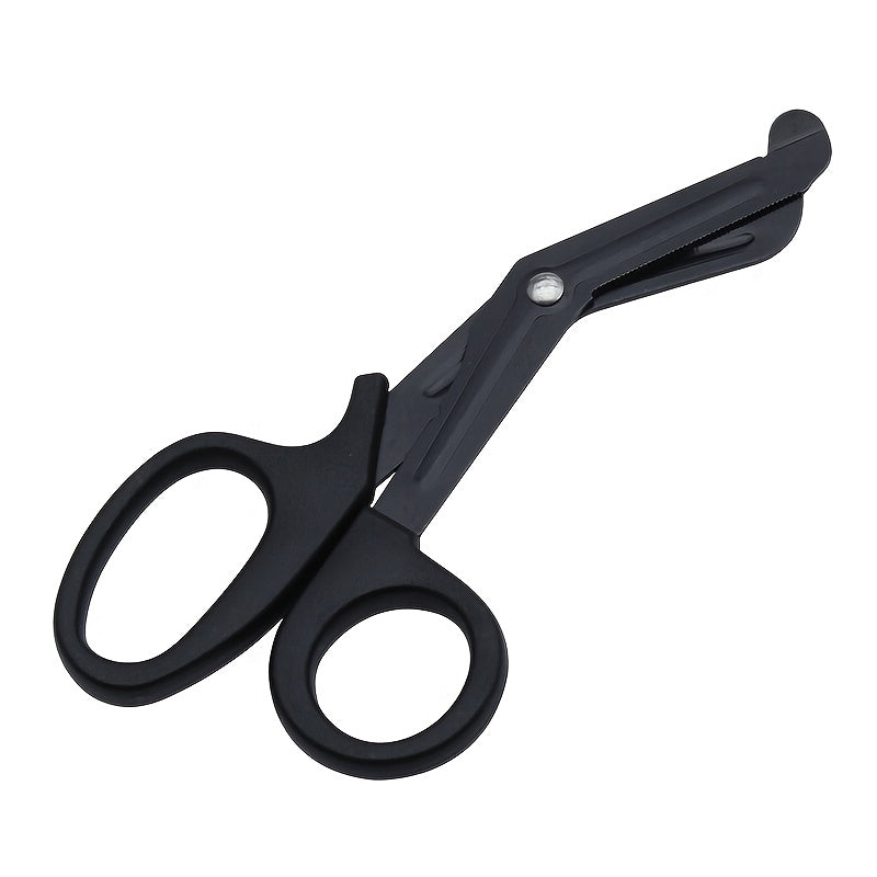 Stainless Steel Safety Scissors Black Coated Sharp Outdoor Use Hand-Friendly