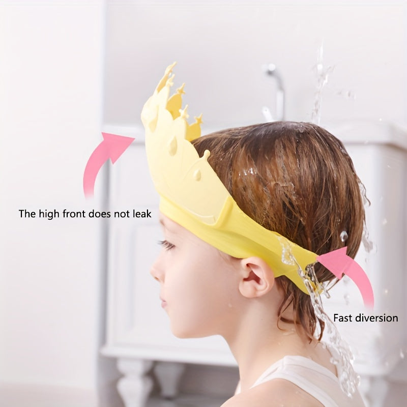 Solid Color Crown Style Shampoo Cap for Kids and Adults Perfect for Holidays Gifts