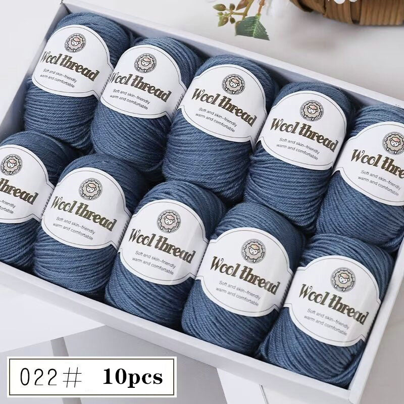 10pcs Australian Wool Yarn 500g Soft Warm Knitting for Sweaters Coats Scarves