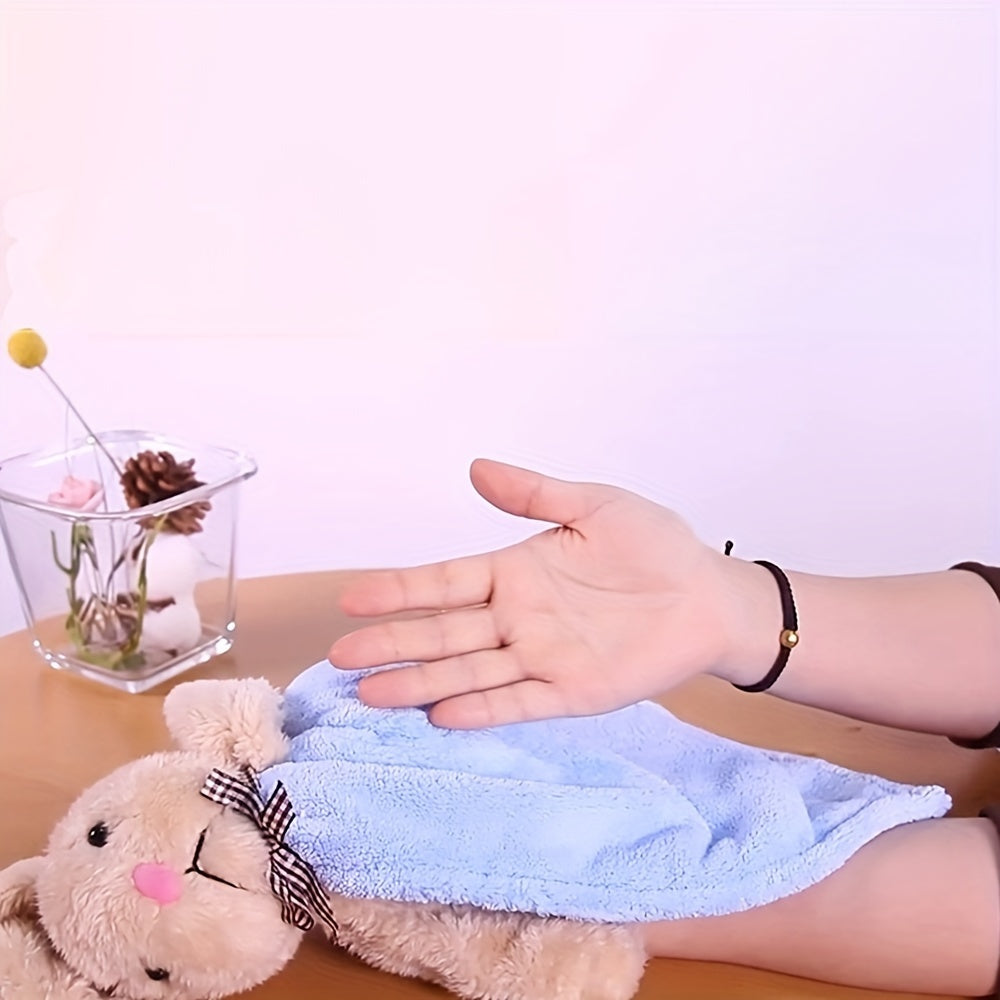 Микрофибровое кухонное полотенце с узором маленького кролика, впитывающее, мягкое, для кончиков пальцев