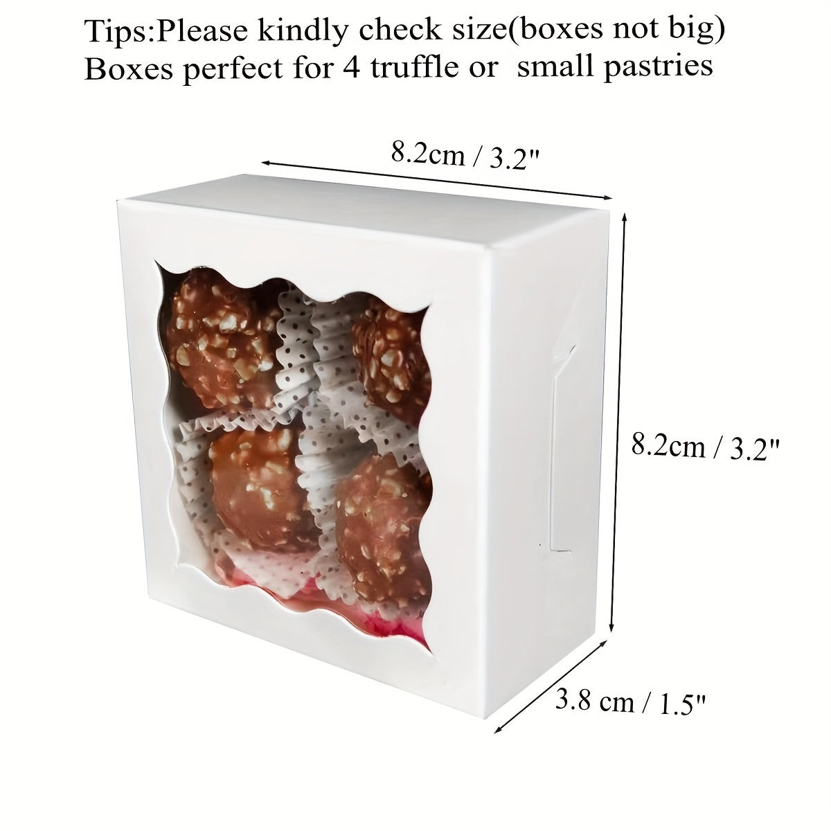 Mini Bakery Gift Boxes Sets of 12 50 or 100 with Window for Chocolates Cookies