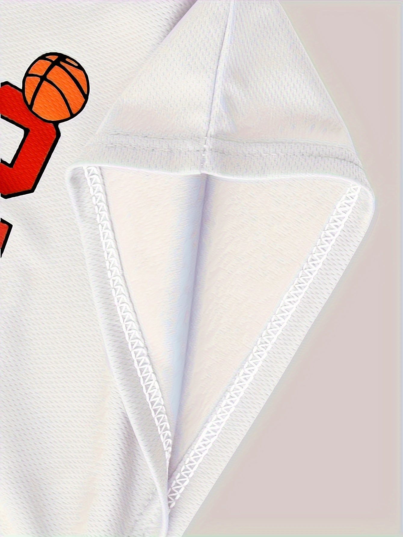 Youth Basketball Jersey and Shorts Set in Red and White 100% Polyester Sleeveless Sports Outfit