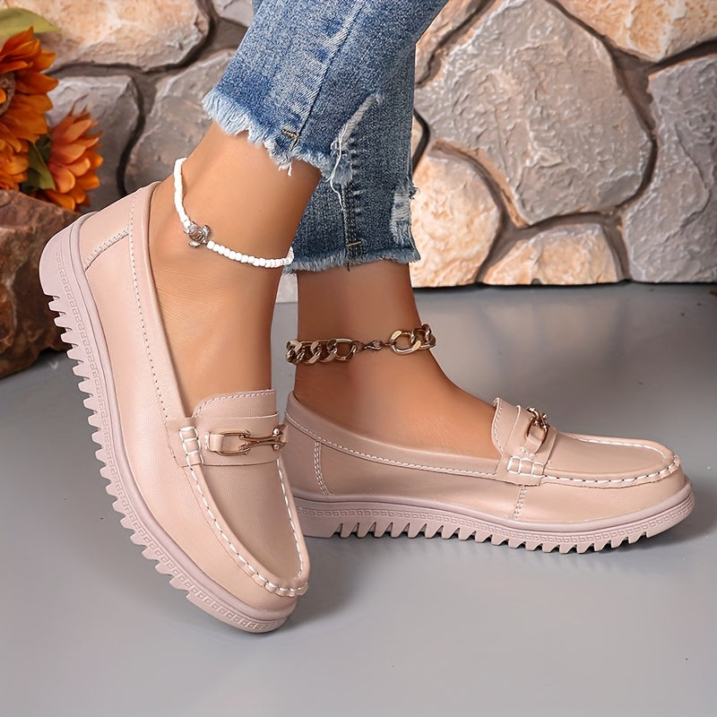 Women's Slip-On Loafers Synthetic Flat Shoes Non-Slip All-Season
