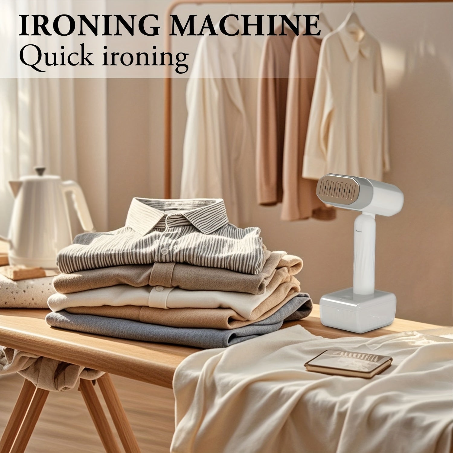 Portable Mini Steam Iron 1800W with 330ML Water Tank and Adjustable Temperature