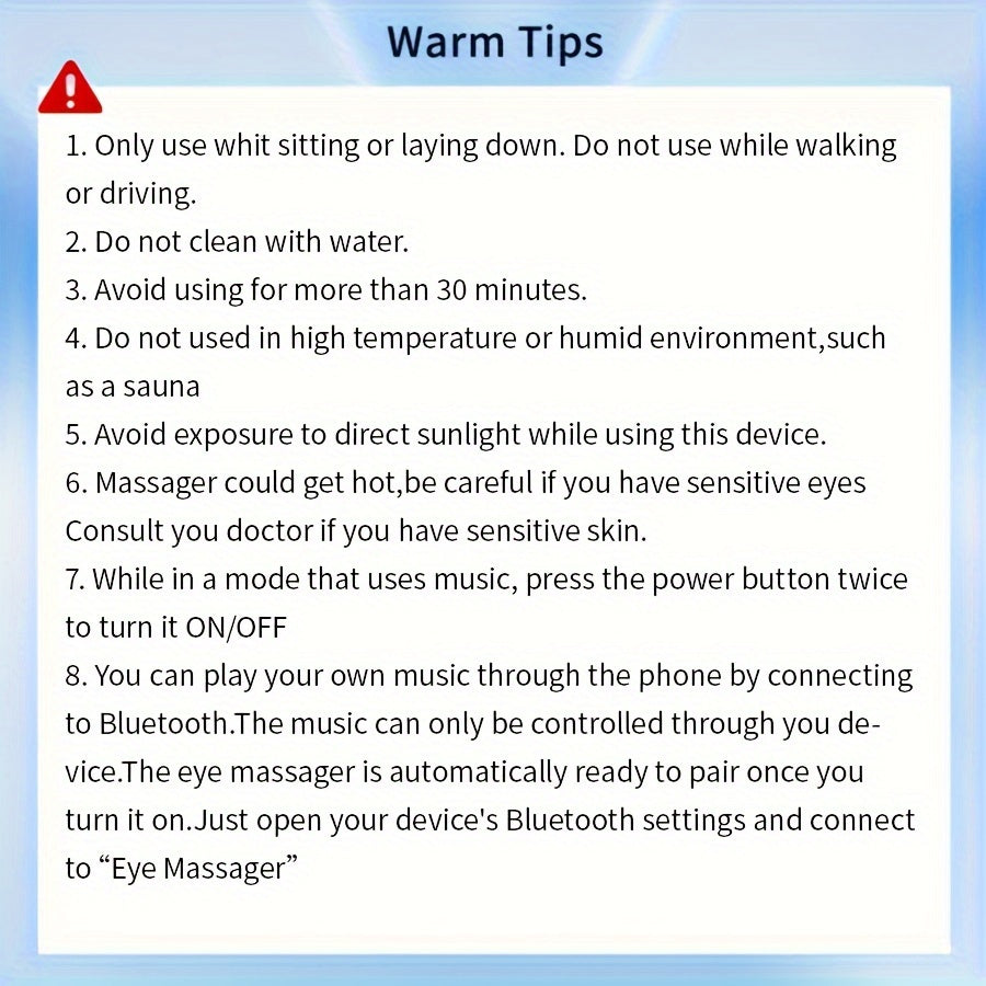 Cordless Eye Massager with Heat Air Compression Vibration Noiseless Mask