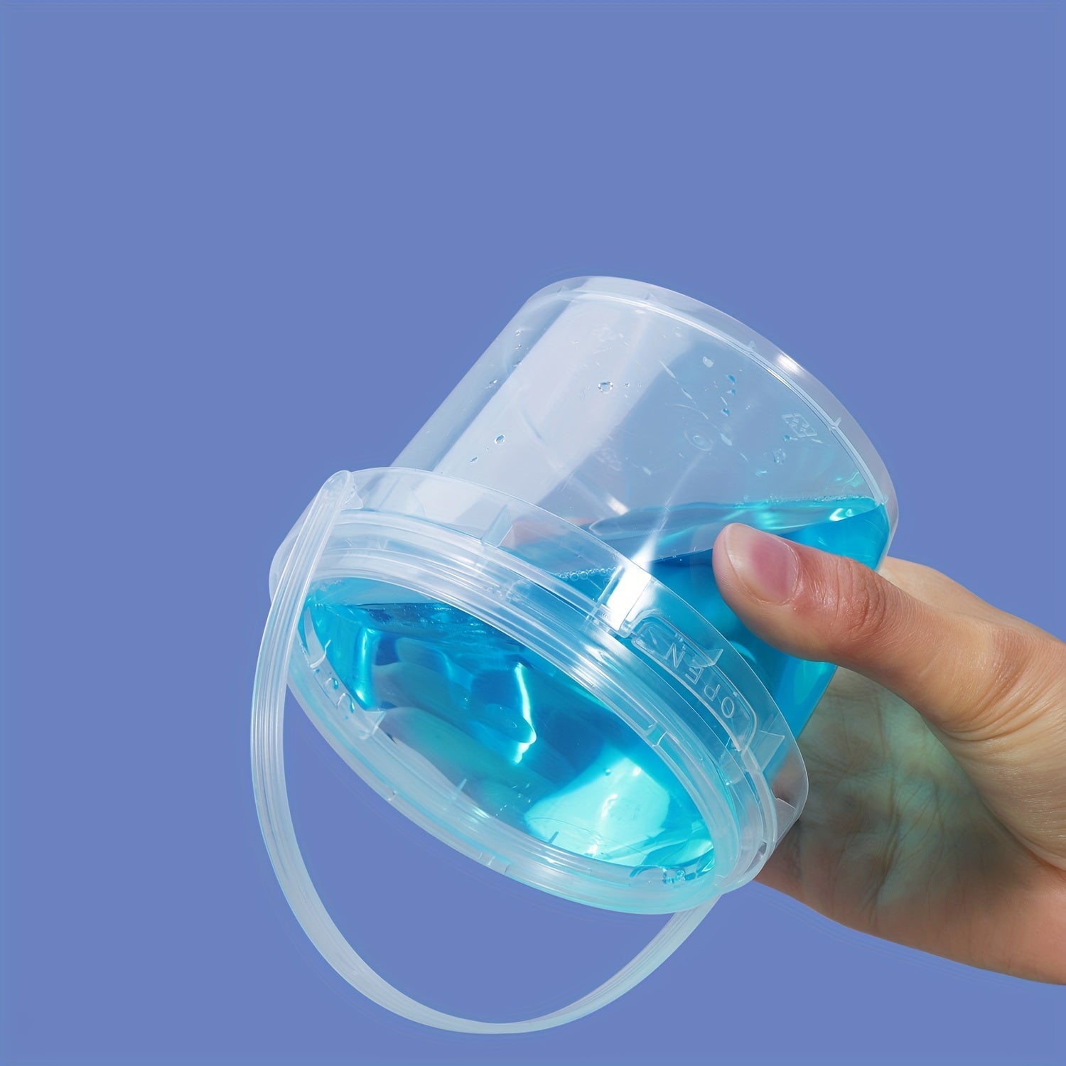 12-Piece Clear Round Plastic Food Storage Containers with Handles, Microwave Safe