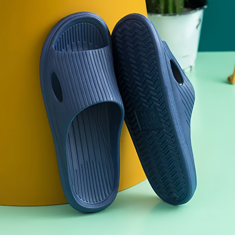 Men and Women EVA Non-Slip Slippers Minimalist Stripes For Home Beach