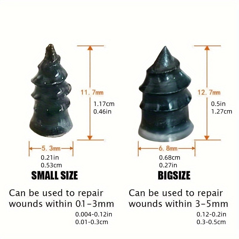 10/30 Pcs Synthetic Rubber Tire Repair Nails Universal Puncture Fixing Tools